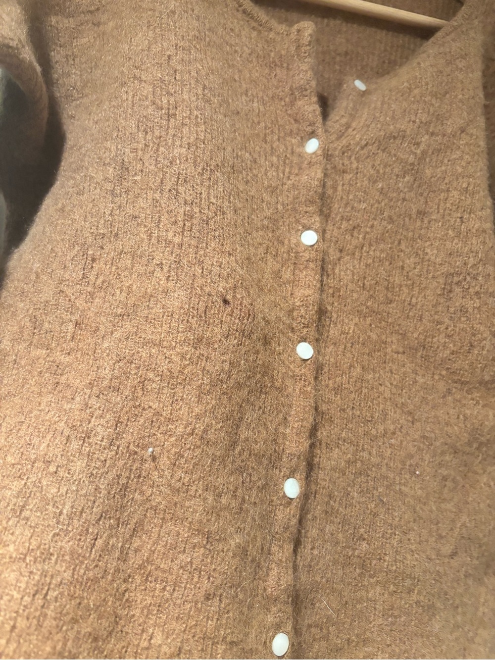 Sézane Brown Gaspard Cardigan XS – Small wear and tear (See Photos) - Picture 6 of 8